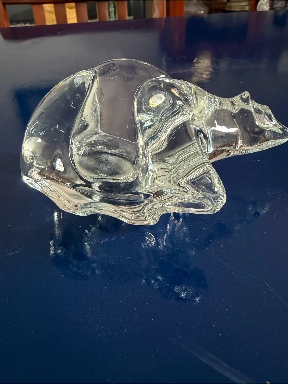 Indiana Glass Clear Polar Bear Votive Tea Light Candle Holder